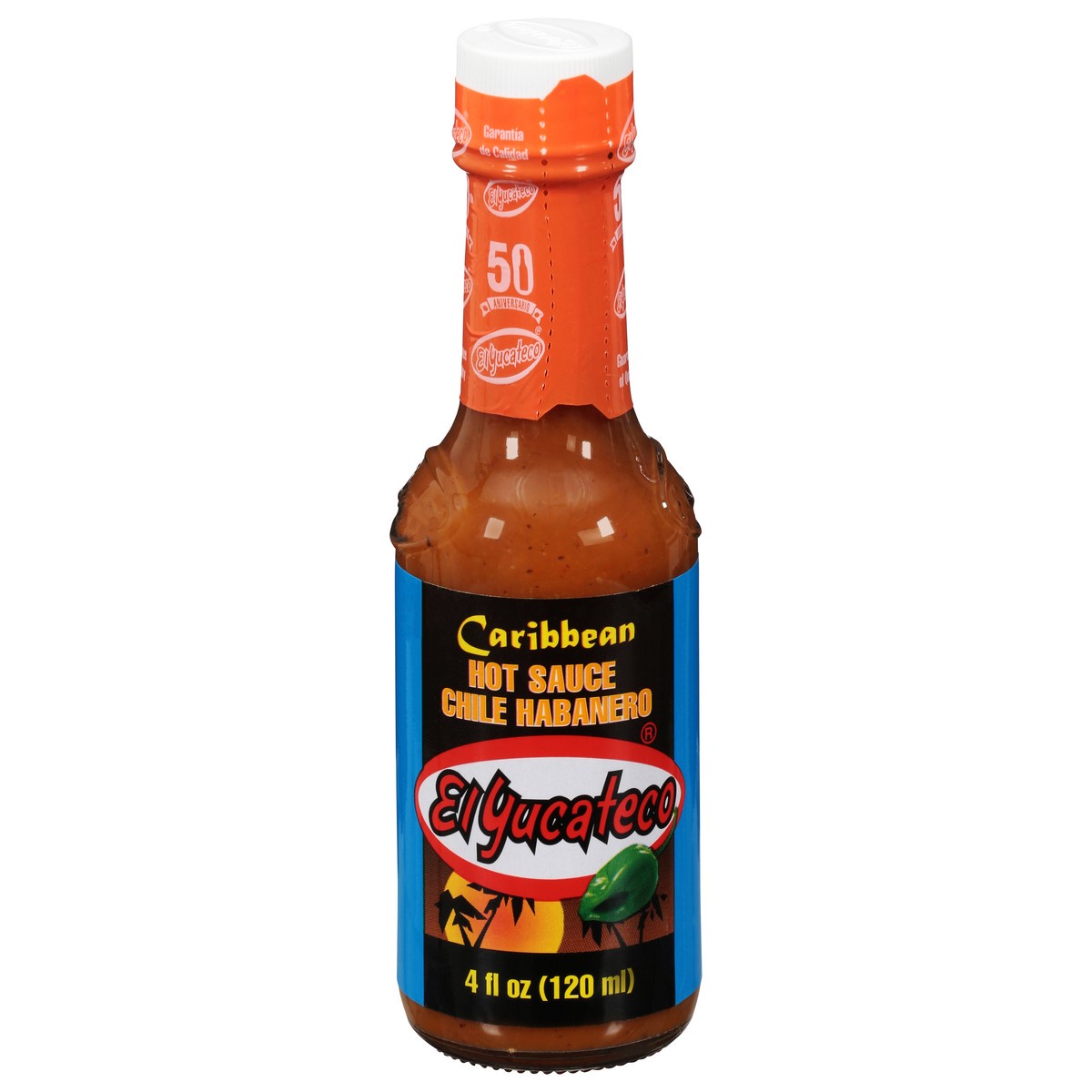 slide 1 of 9, El Yucateco Caribbean Chile Habanero Hot Sauce 4 fl oz, 4 fl oz