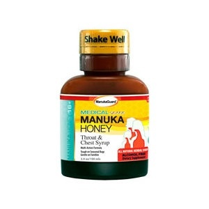 slide 1 of 1, ManukaGuard Throat And Chest Syrup Wild Cherry, 3.4 oz