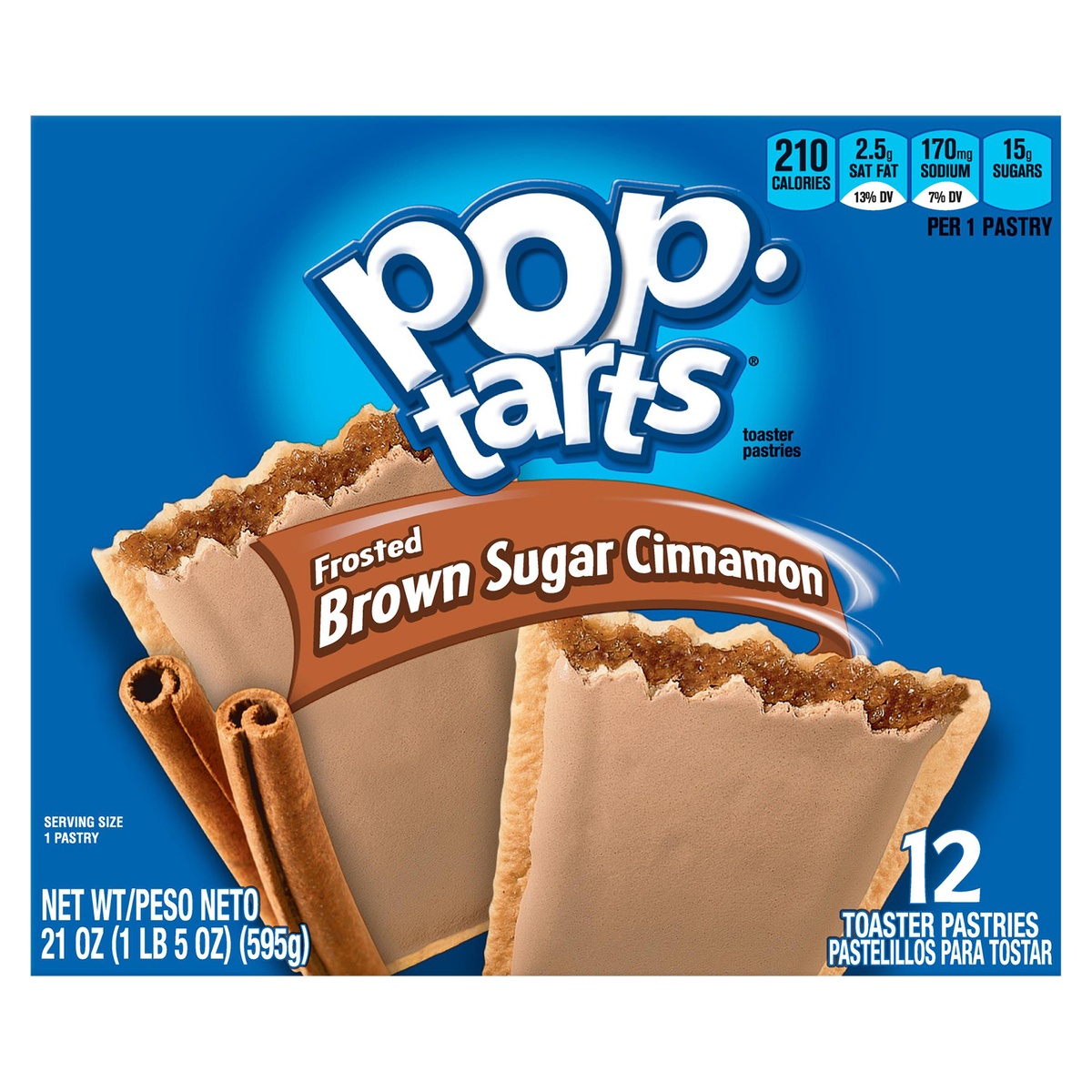slide 1 of 3, Pop-Tarts Toaster Pastries, Breakfast Foods, Baked in the USA, Frosted Brown Sugar, 21 oz