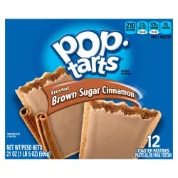 Pop-Tarts Toaster Pastries, Breakfast Foods, Baked in the USA, Frosted Brown Sugar - 12 ct; 21 oz