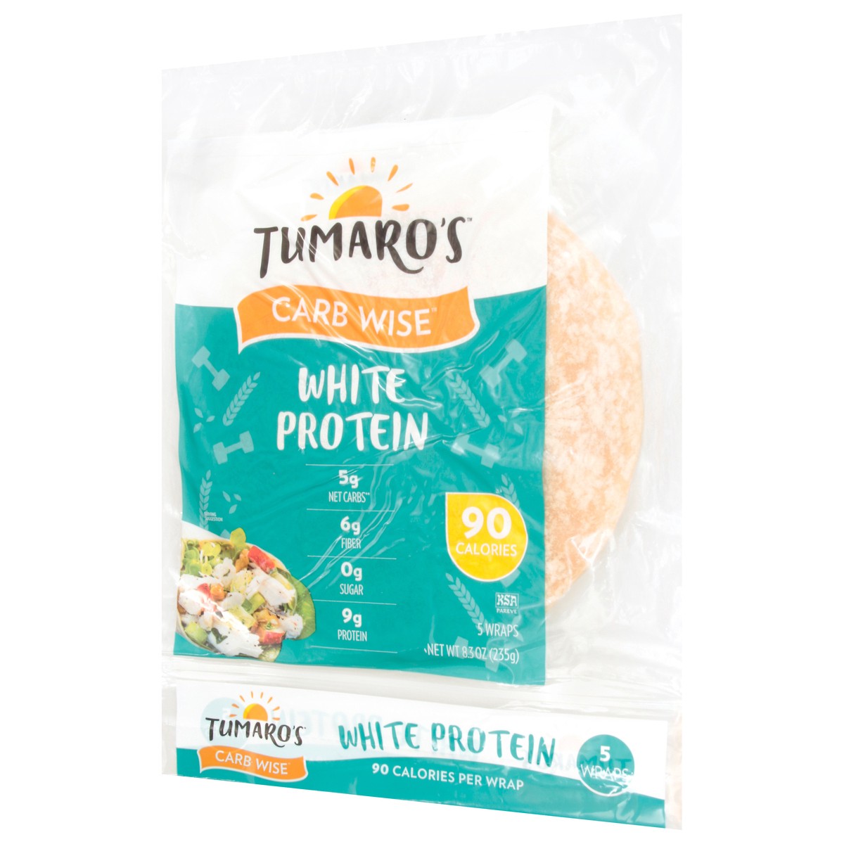 slide 4 of 12, Tumaro's Low-In-Carb Protein Wraps Premium White, 5 ct; 8.3 oz