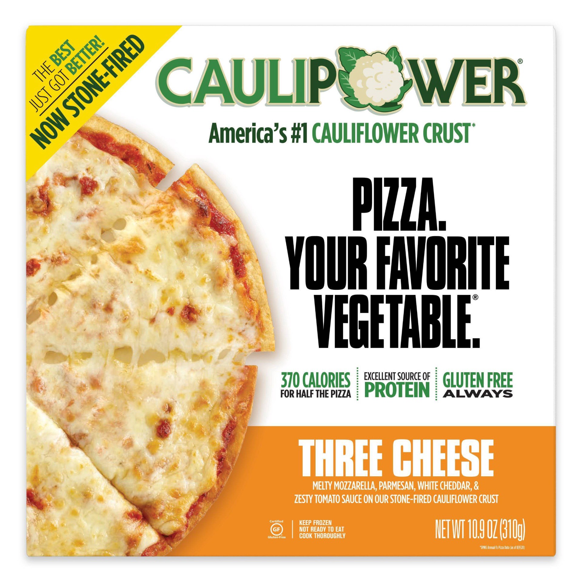 slide 1 of 2, Caulipower® frozen three cheese pizza, 10.9 oz