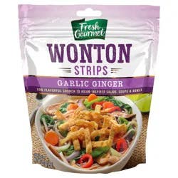 Fresh Gourmet Garlic Ginger Wonton Strips 3.5 oz