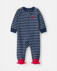 Carter's Baby Boy Lobster 2-Way Zip 100% Cotton Sleep & Play Pajama - Blue, 6M