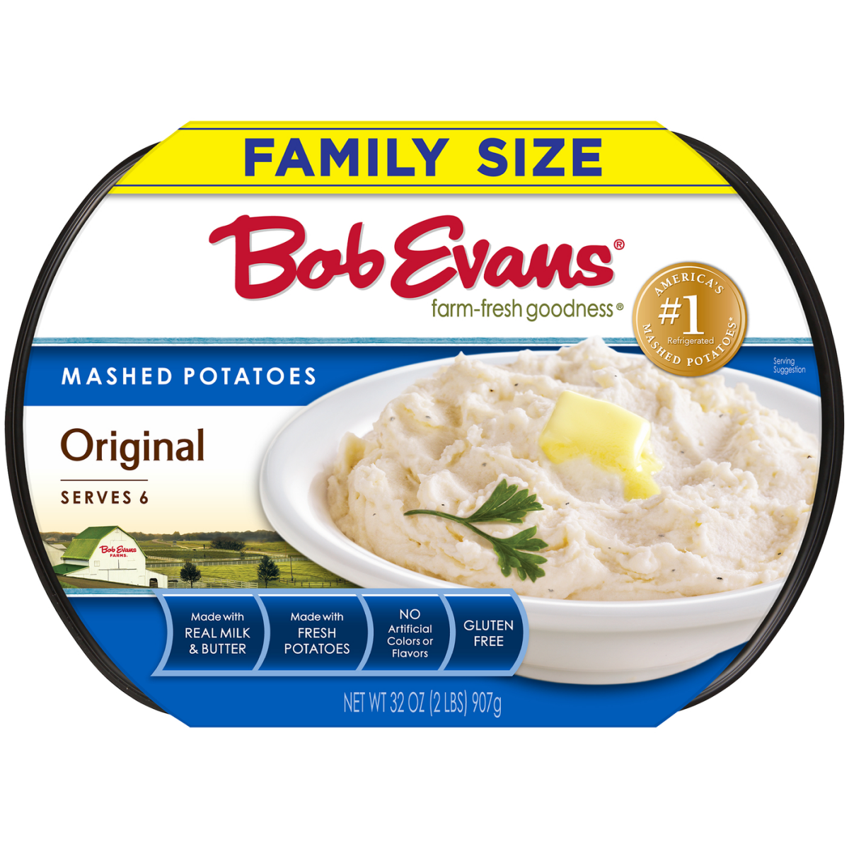 slide 1 of 8, Bob Evans Family Size Mashed Potatoes, Original, 32 oz, 32 oz