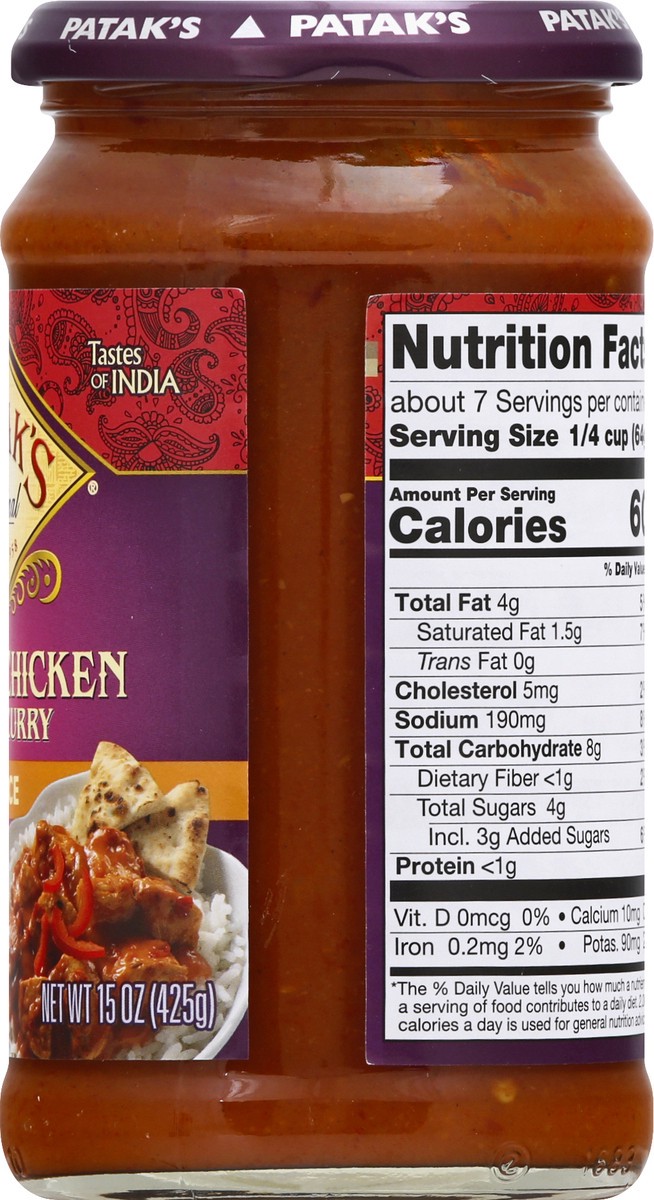 slide 2 of 9, Patak's Spicy Butter Chicken Simmer Sauce 15 oz, 15 oz