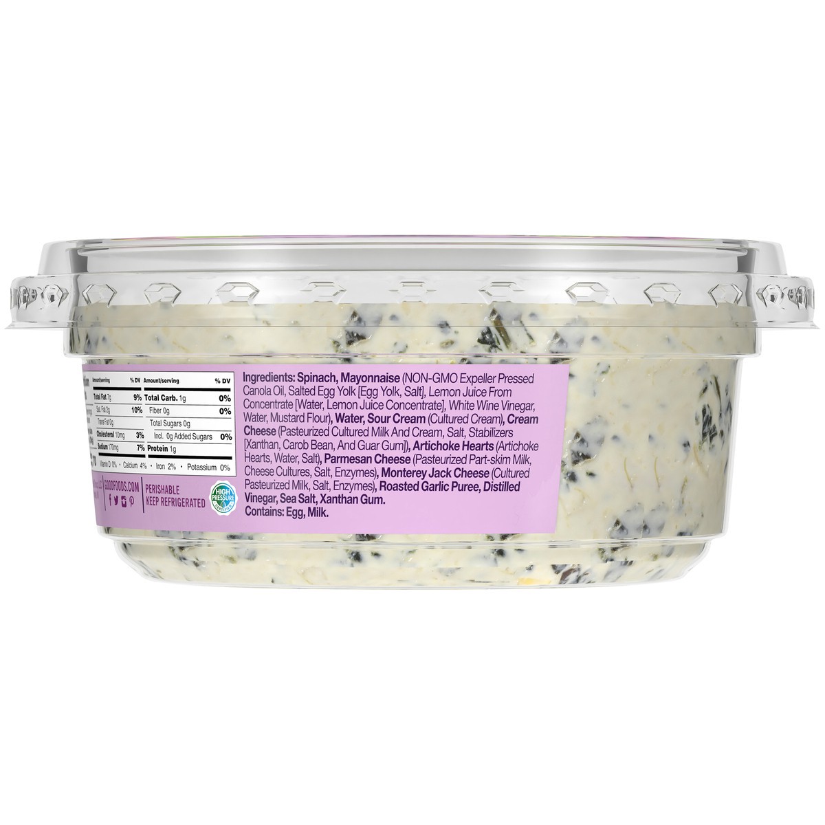 slide 14 of 14, Good Foods™ Spinach Artichoke Parmesan Dairy Dip 8 oz. Tub,