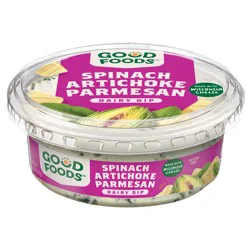 Good Foods™ Spinach Artichoke Parmesan Dairy Dip 8 oz. Tub