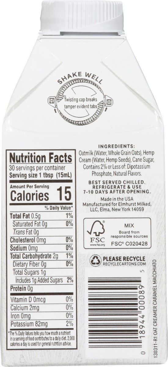 slide 5 of 13, Elmhurst Caramel Macchiato Oat Creamer - 16 fl oz, 16 fl oz