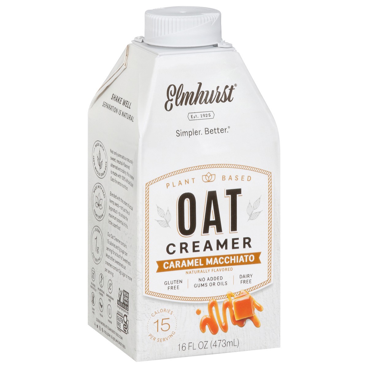 slide 3 of 13, Elmhurst Caramel Macchiato Oat Creamer - 16 fl oz, 16 fl oz