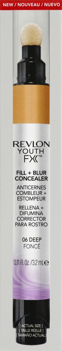 slide 4 of 4, Revlon Youth FX Fill + Blur Concealer 06 Deep, 0.11 fl oz