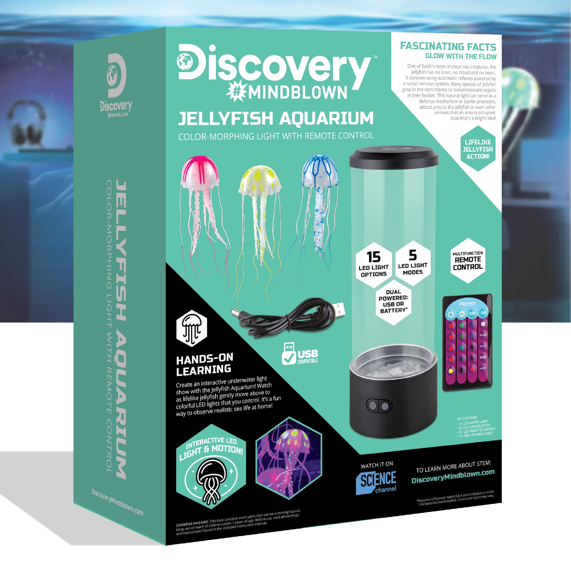 slide 7 of 9, Discovery Kids #MINDBLOWN Jellyfish Aquarium, 1 ct