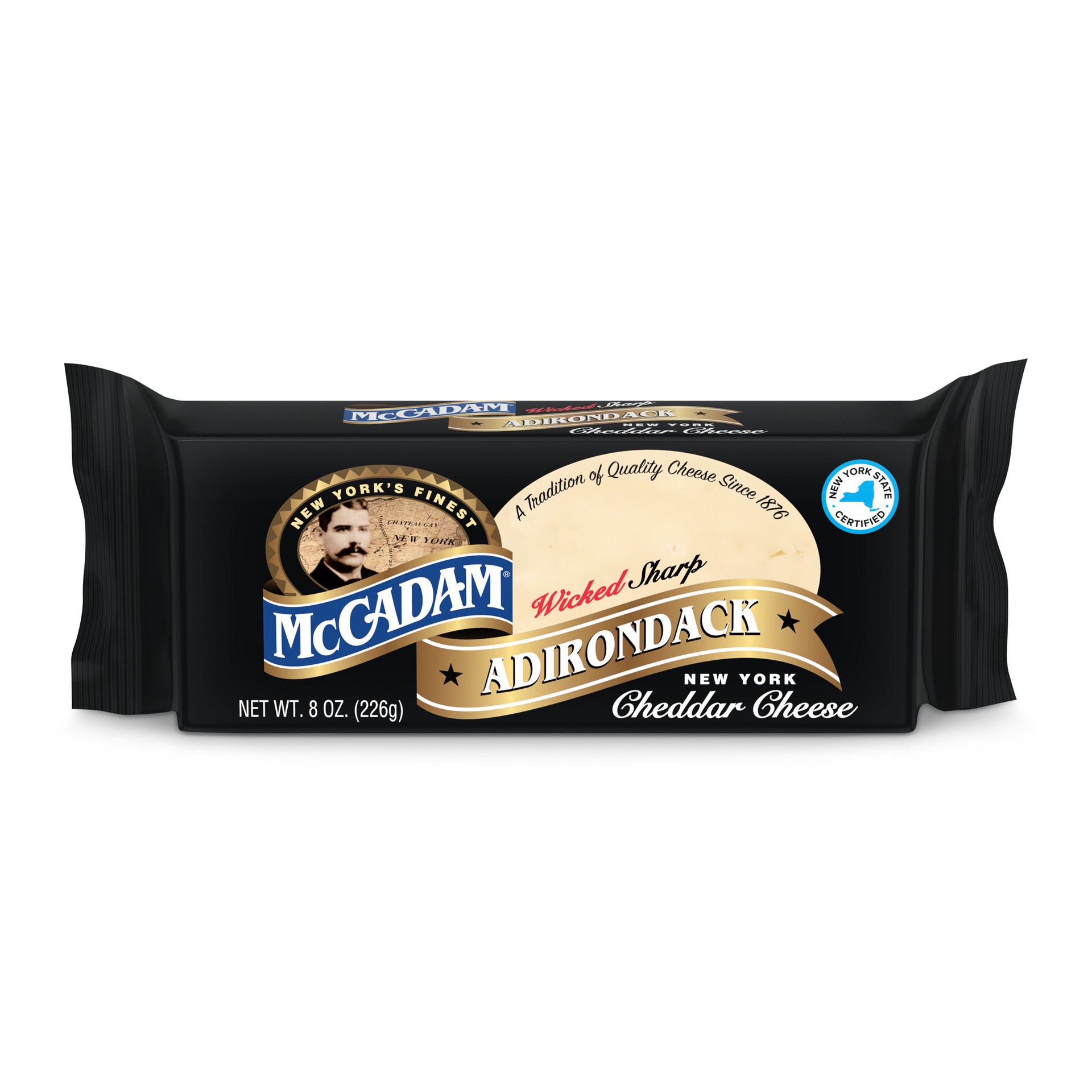 slide 1 of 14, McCadam Cheese, Adirondack Cheddar, Wicked Sharp, New York, 8 oz