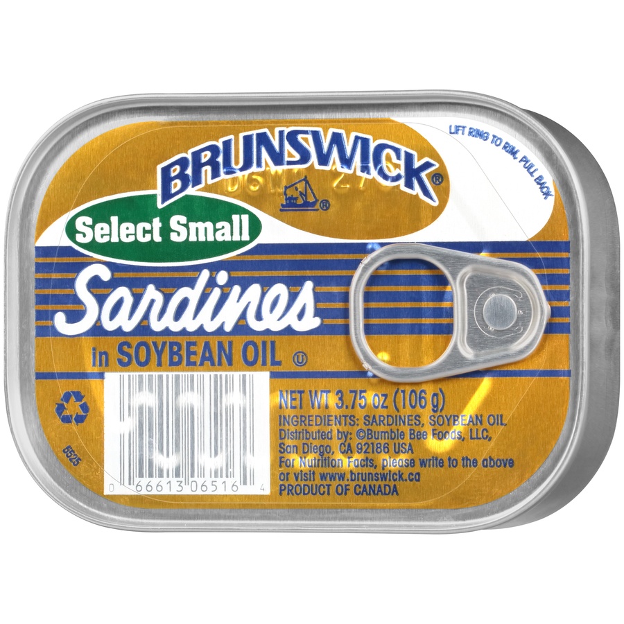 slide 6 of 7, Brunswick Sardines In Oil, 3.75 oz