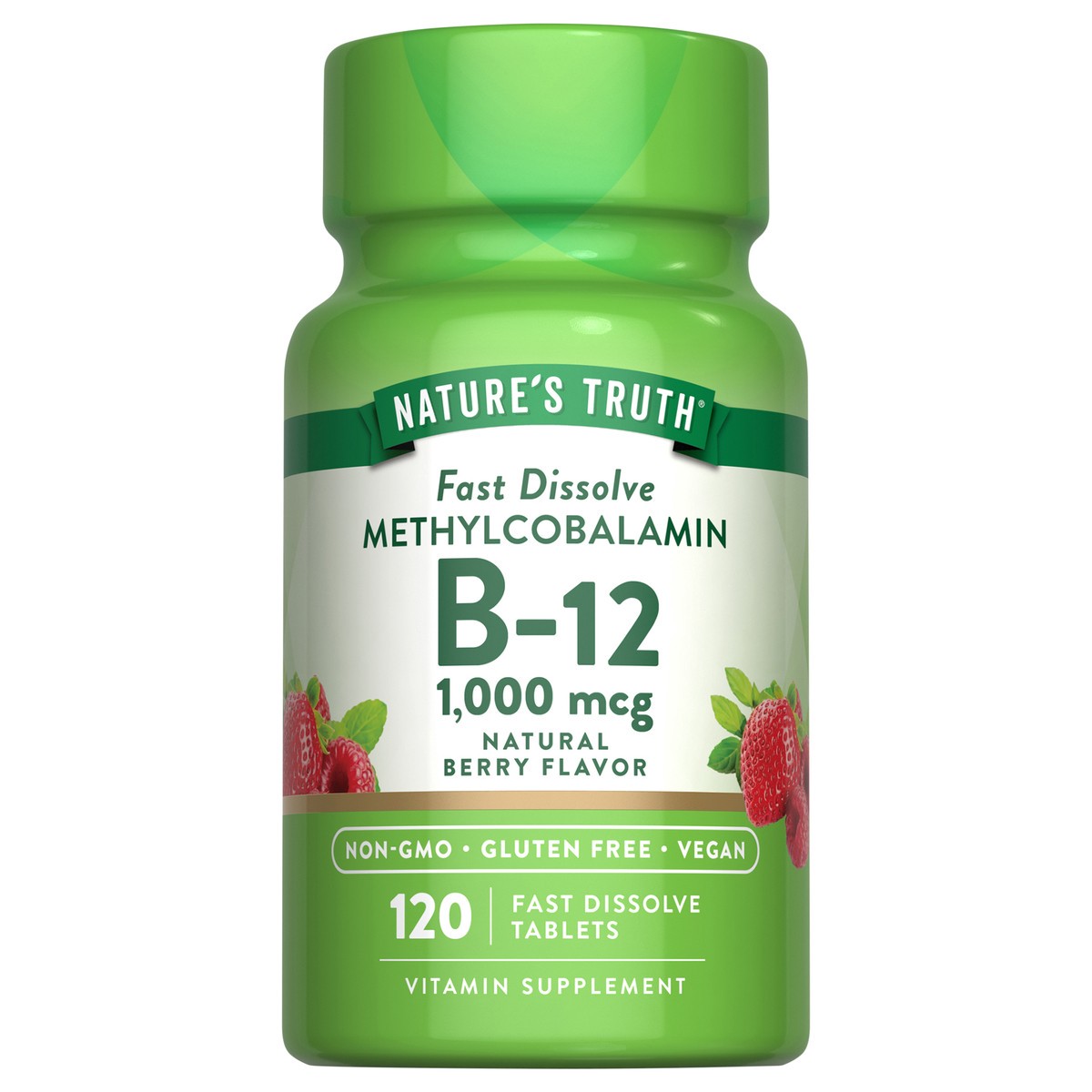 slide 1 of 4, Nature's Truth Fast Dissolve Vitamin B-12 1,000 mcg, 120 ct