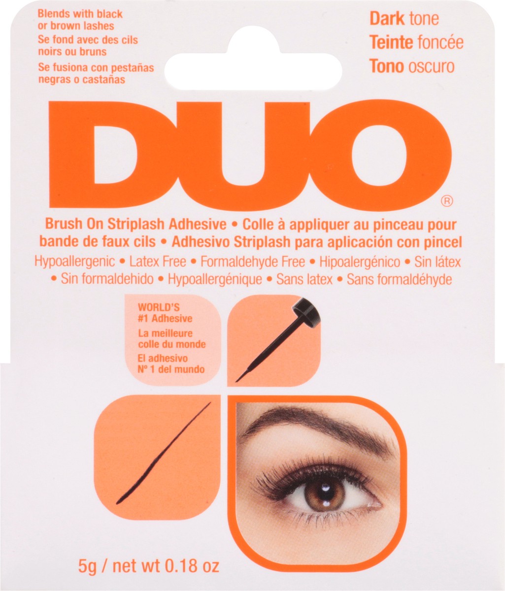 slide 1 of 12, DUO Brush on Striplash Adhesive - Dark Tone, 1 ct