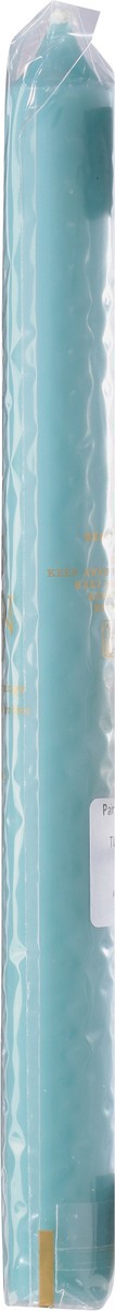 slide 6 of 12, Caspari 10 Inch Crown Turquoise Candles 2 ea, 2 ct