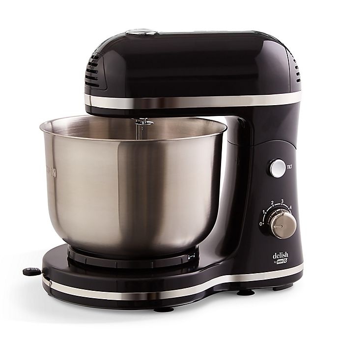 slide 1 of 3, DashDelish Stand Mixer - Black, 1 ct