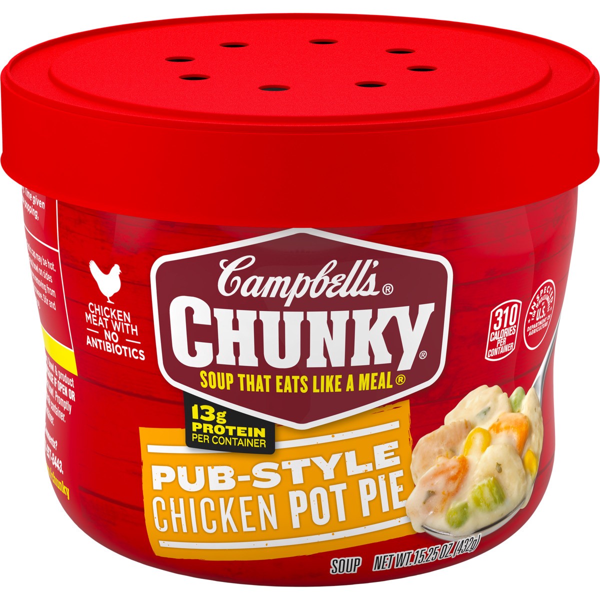 slide 1 of 5, Campbell's Chunky Soup, Pub-Style Chicken Pot Pie Soup, 15.3 oz