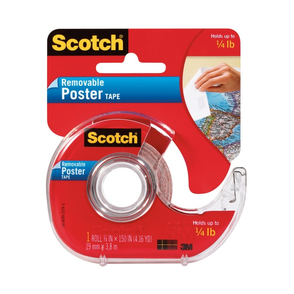 slide 1 of 1, 3M Scotch Removable Poster Tape, 3/4 in x 150 in