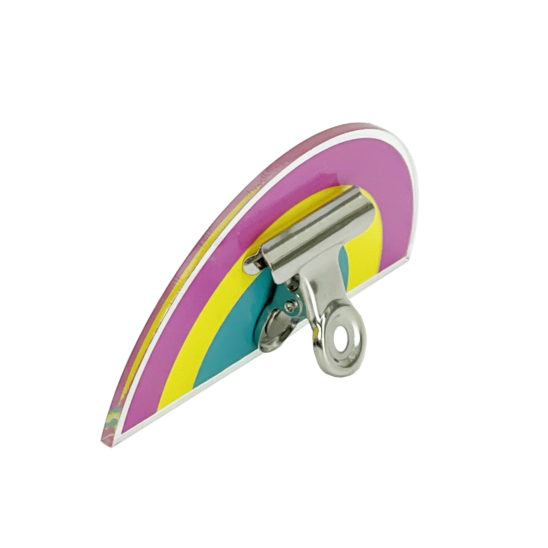 slide 4 of 4, Rainbow Mini Clip Frame By Studio Decor, 3.54 in x 0.98 in x 1.77 in