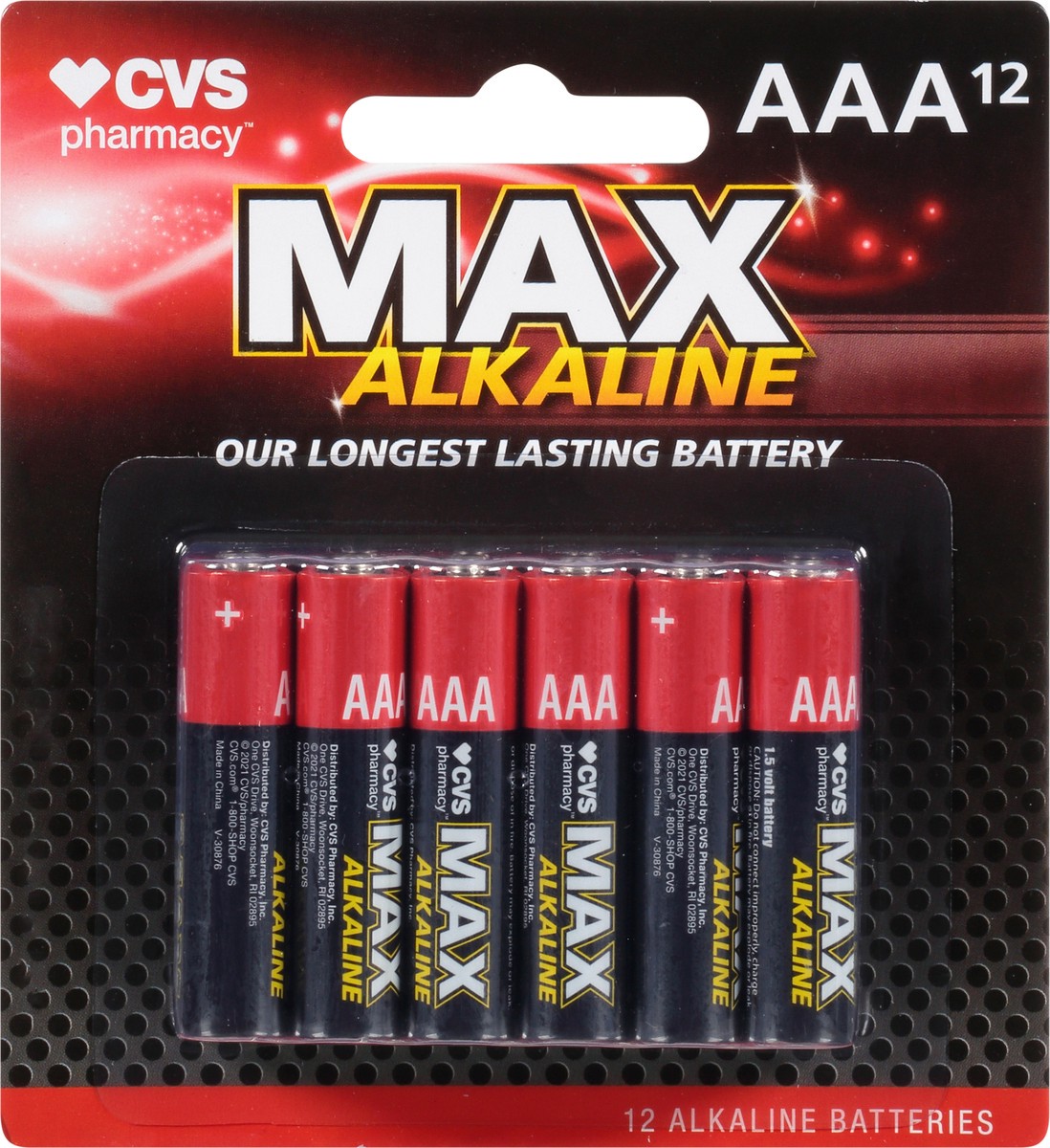 slide 7 of 10, CVS Pharmacy Max AAA Alkaline Batteries 12 12 ea, 12 ct