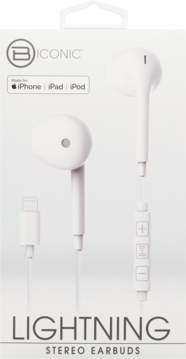 slide 1 of 9, B Iconic Lightning Stereo Earbuds 1 ea, 1 ct