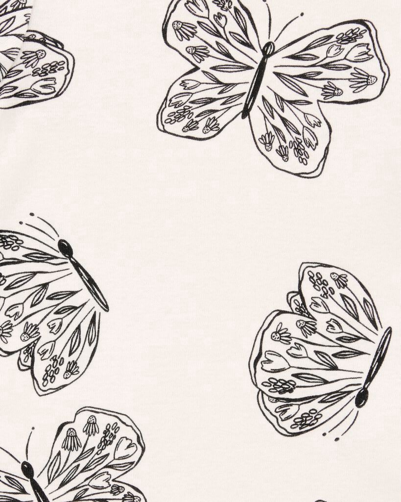 slide 3 of 6, Carter's Carters 5-Pack Striped Butterfly Short-Sleeve Cotton Bodysuits - Black/White Black/White 9M, 1 ct