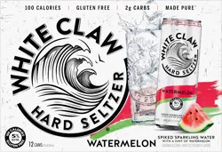 White Claw 12 Pack Spiked Watermelon Hard Seltzer 12 ea