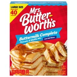 Mrs. Butterworth's Buttermilk Complete Pancake & Waffle Mix Large Size 32 oz