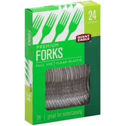 Giant Eagle Premium Clear Plastic Forks