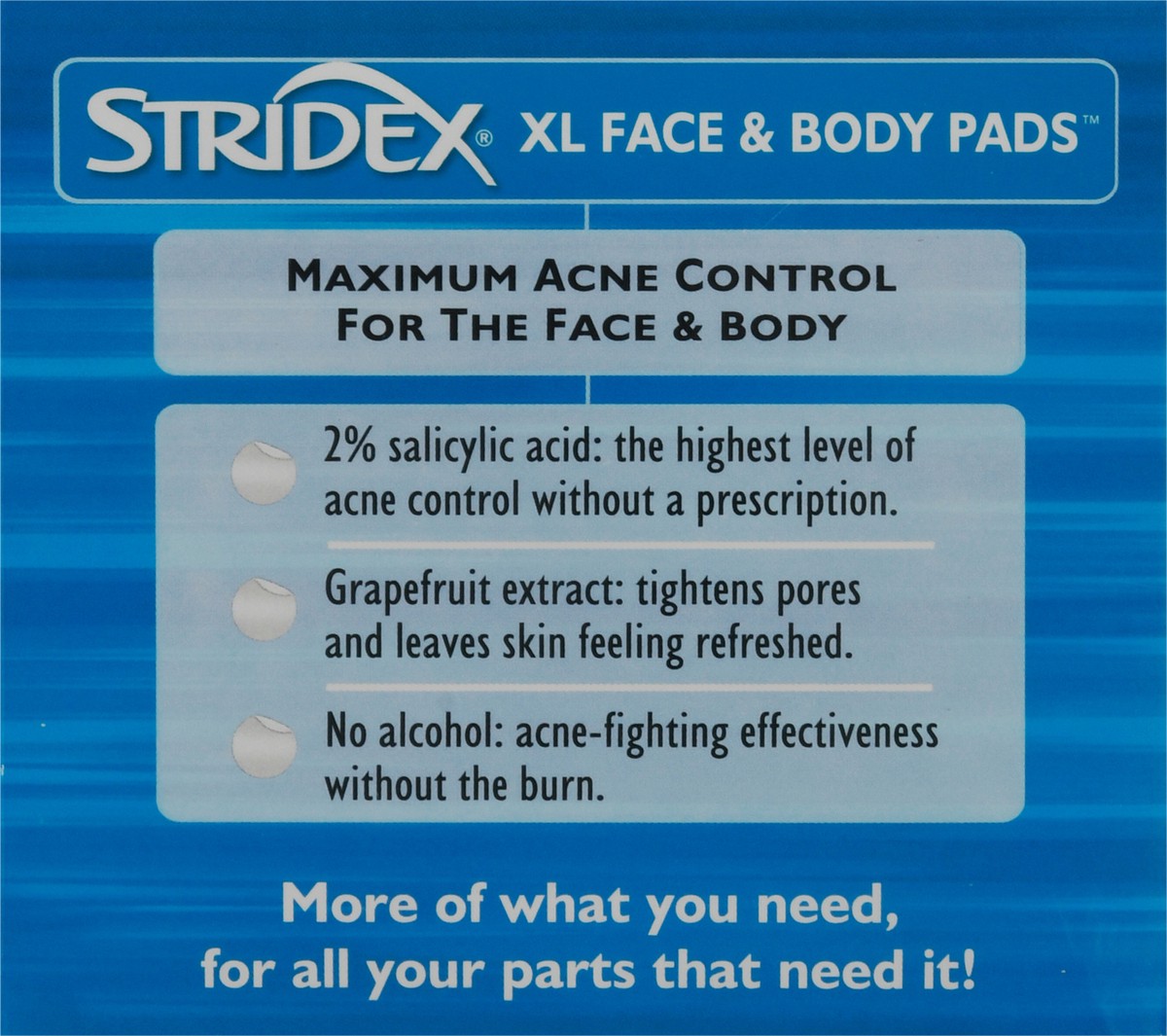 slide 7 of 9, Stridex XL Face & Body Pads, 90 ct