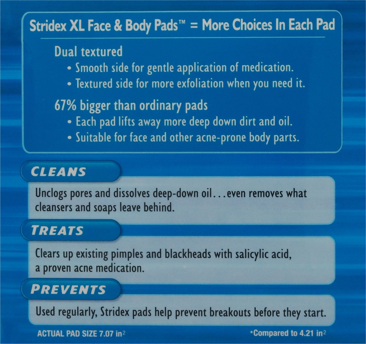 slide 8 of 9, Stridex XL Face & Body Pads, 90 ct