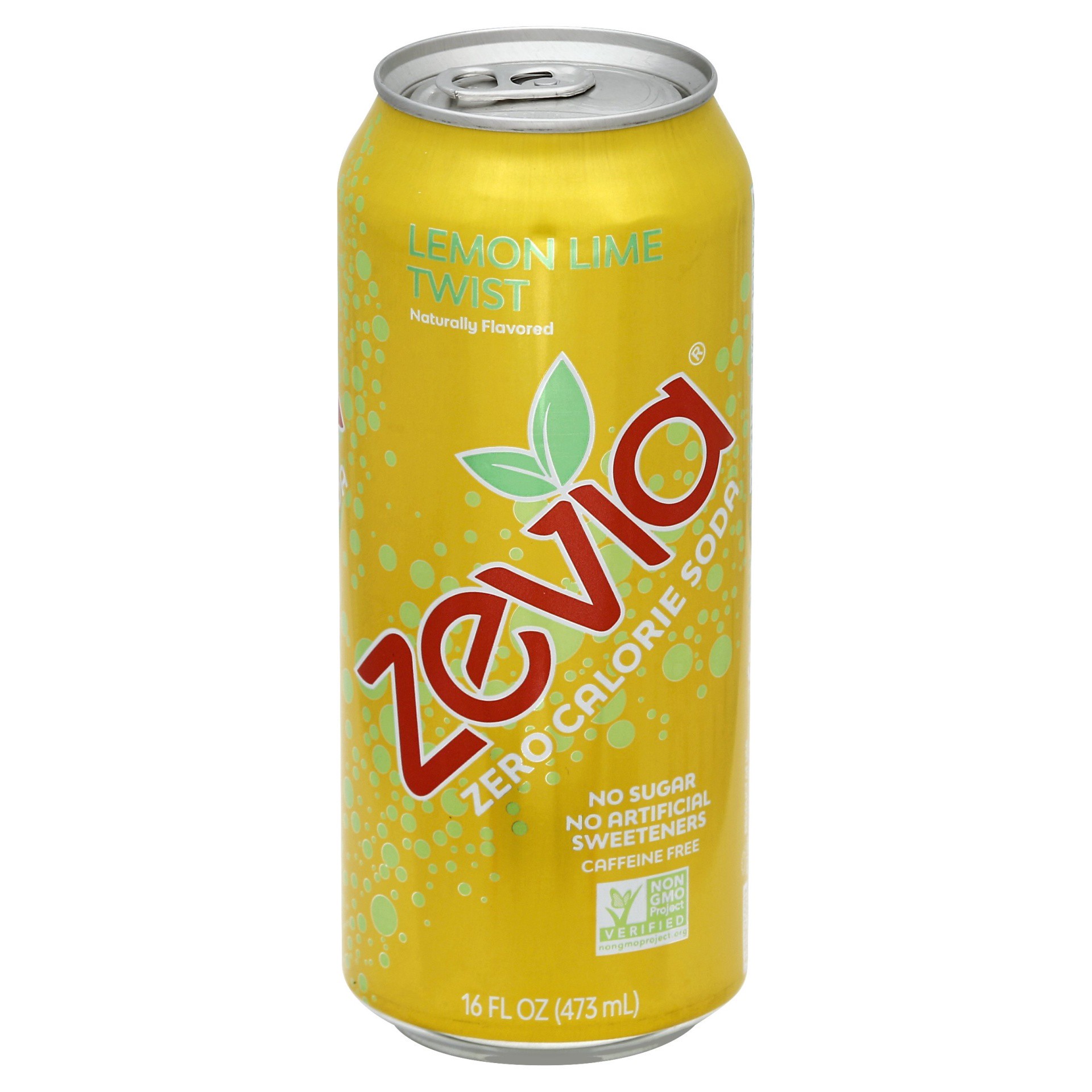 slide 1 of 6, Zevia Zero Calorie Lemon Lime Twist Soda, 16 fl oz