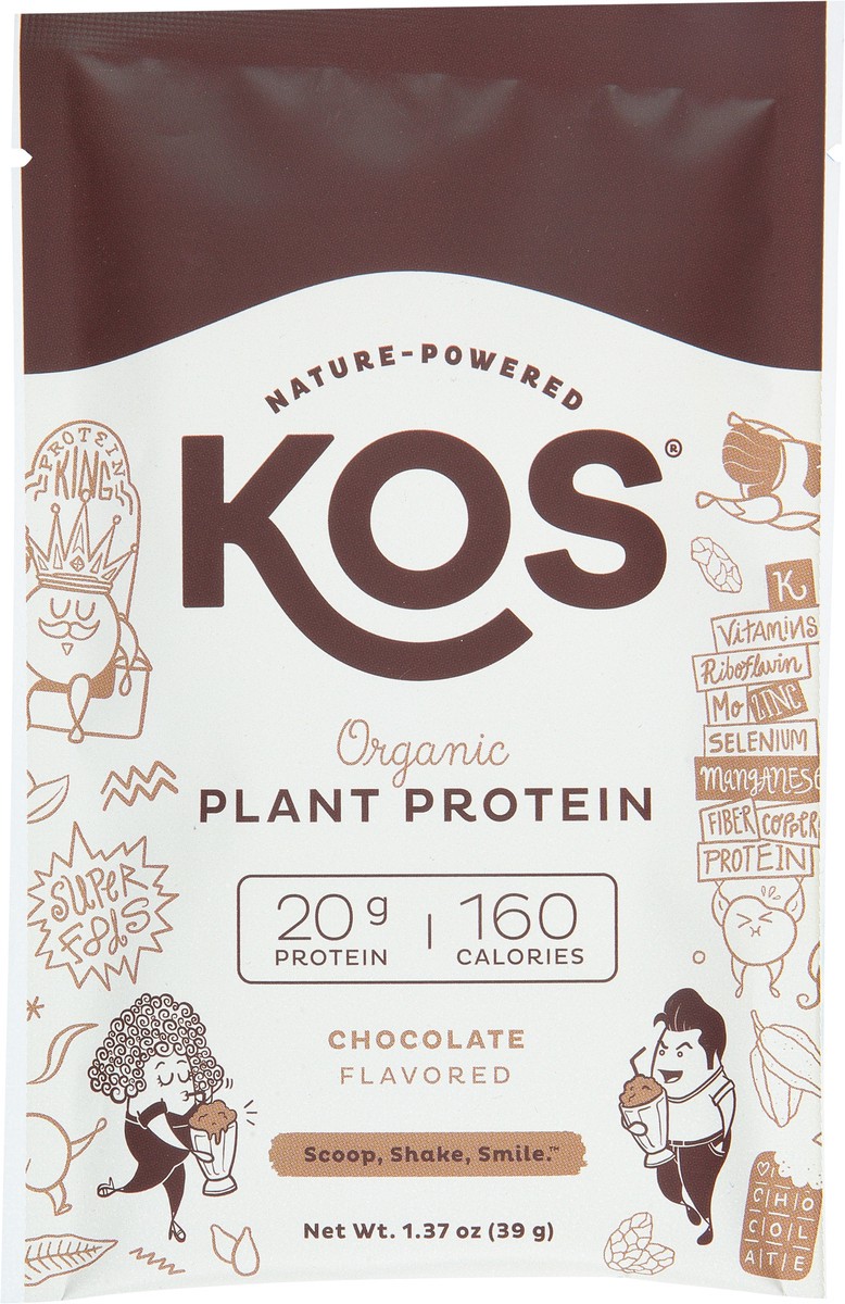 slide 1 of 14, KOS Organic Chocolate Plant Protein 1.37 oz, 1.37 oz