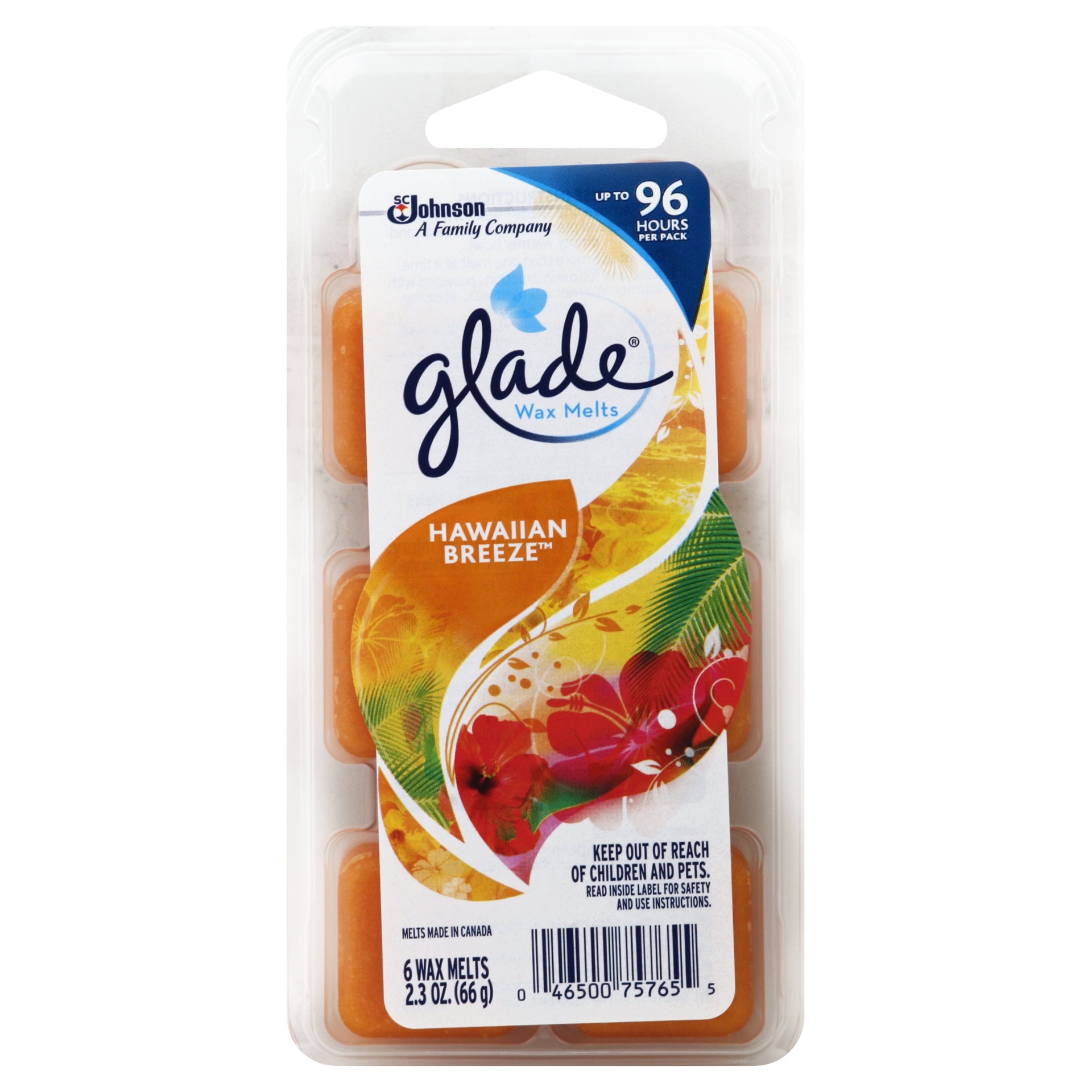 slide 1 of 2, Glade Wax Melts Hawaiian Breeze, 6 ct