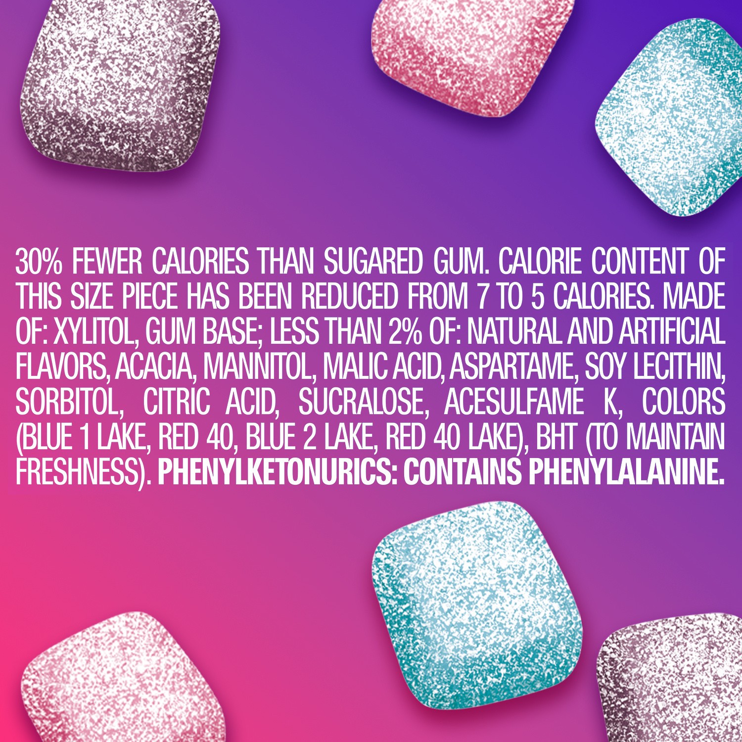 slide 2 of 8, EXTRA Gum Refreshers Berry Mix Sugar Free Chewing Gum, 40 Piece Bottle, 40 pc