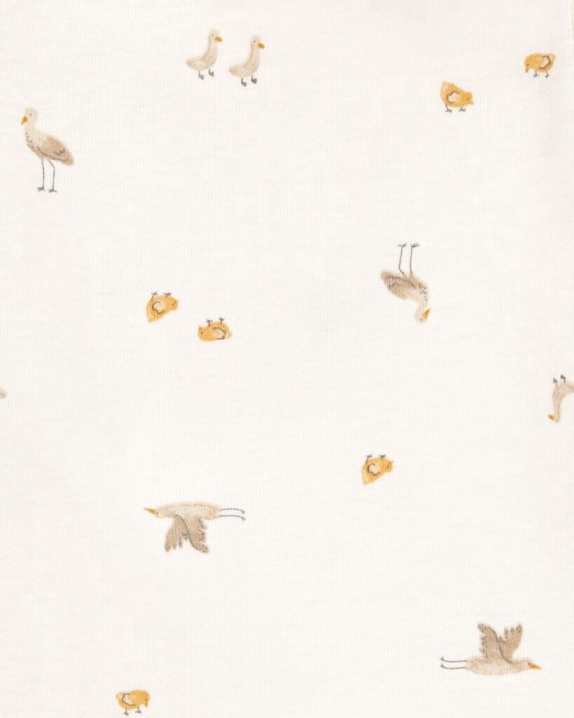 slide 6 of 6, Carter's Carters Baby 5-Pack Striped Birds Short-Sleeve Cotton Bodysuits - Ivory Ivory 24M, 1 ct