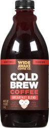 Wide Awake Coffee Co. Cold Brew Coffee Unsweetened Breakfast Blend - 48 oz