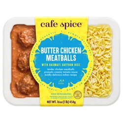 Café Spice Butter Chicken Meatballs with Saffron Rice