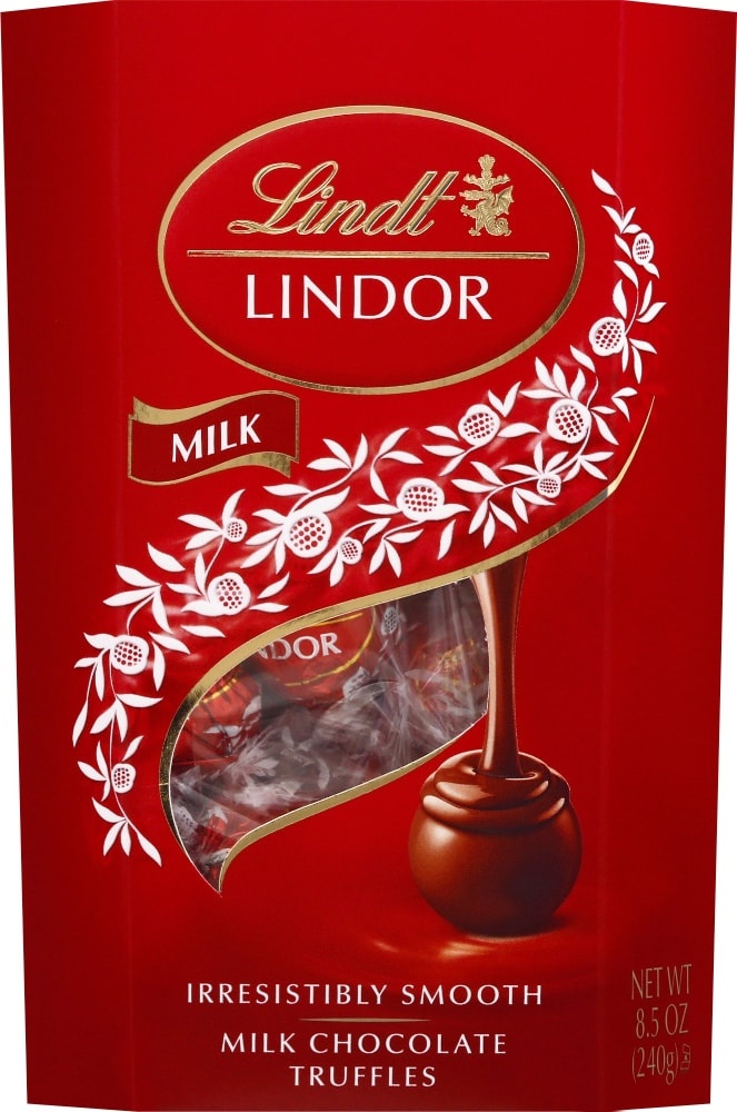 slide 1 of 1, Lindt Lindor Milk Chocolate Truffles, 8.5 oz