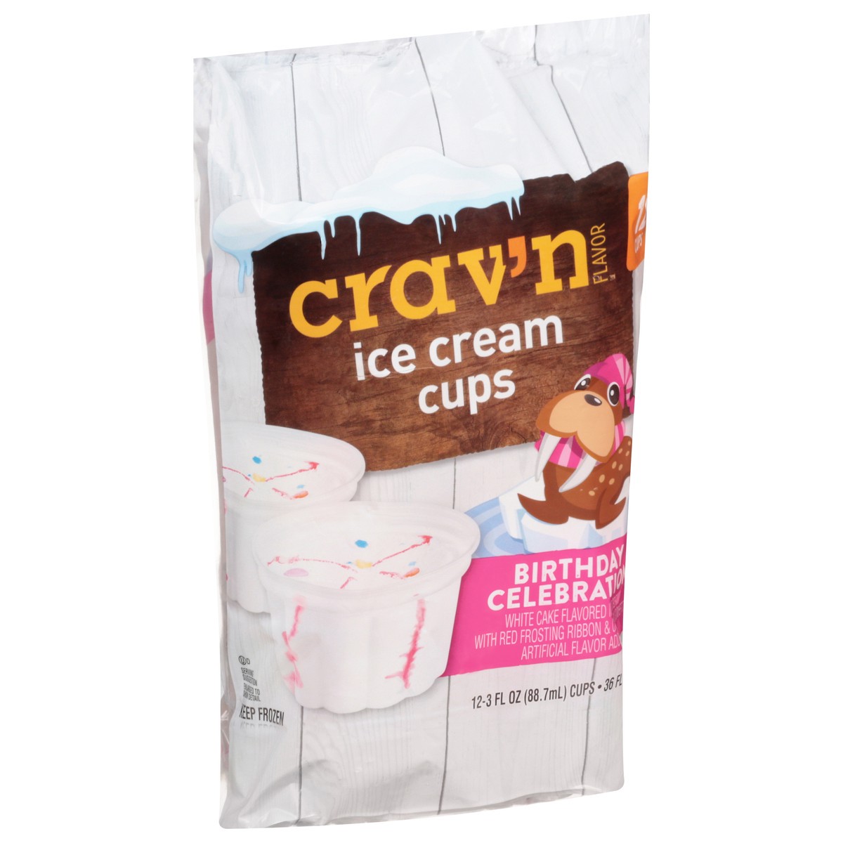 slide 6 of 9, Crav'n Flavor Birthday Celebration Ice Cream Cups 12 ea, 12 ct