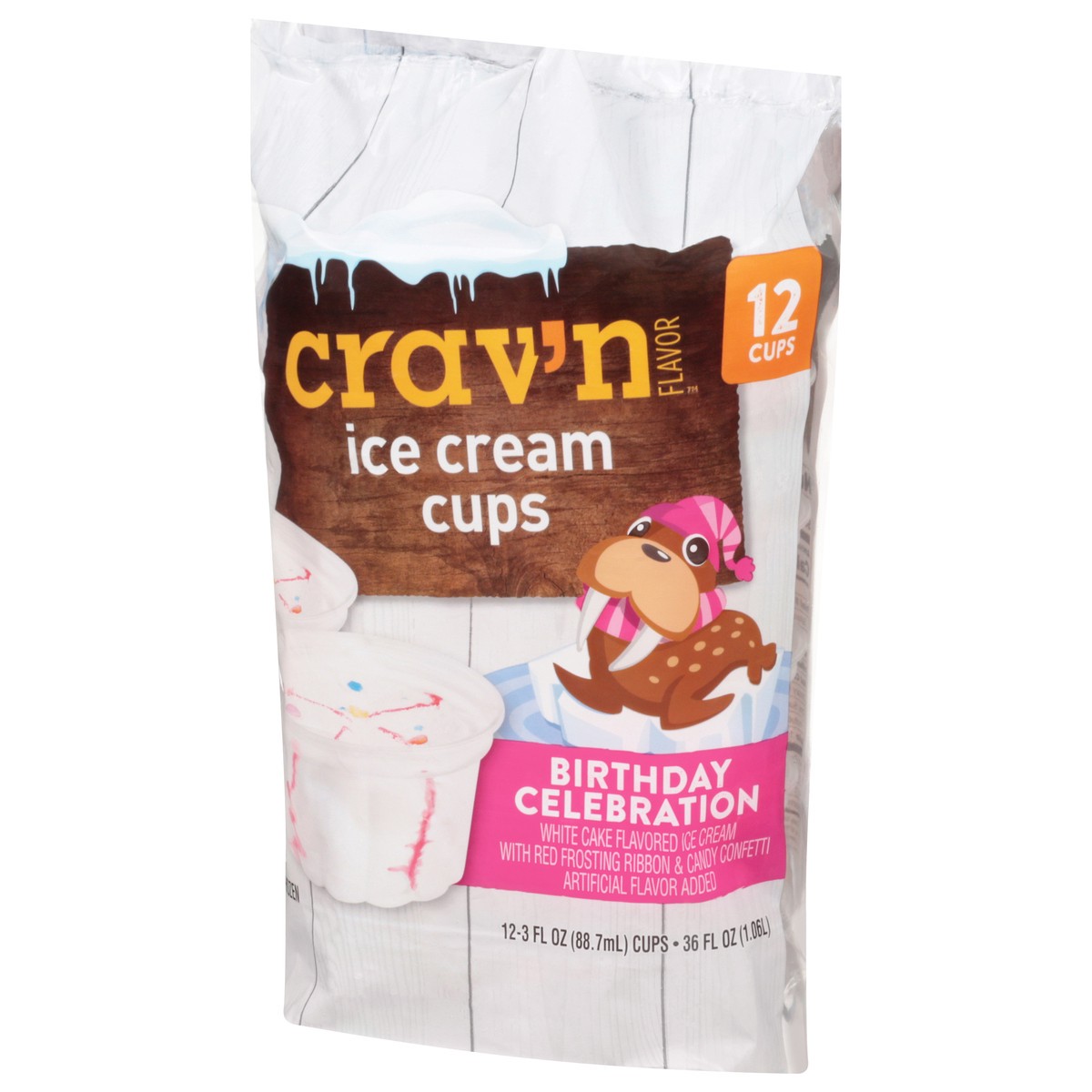slide 7 of 9, Crav'n Flavor Birthday Celebration Ice Cream Cups 12 ea, 12 ct