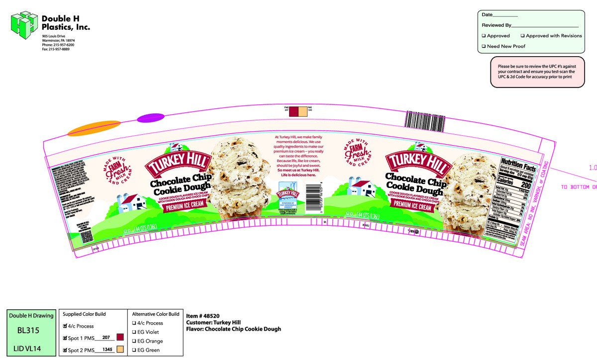 slide 5 of 6, Turkey Hill Premium Chocolate Chip Cookie Dough 1.44 qt, 1.44 qt