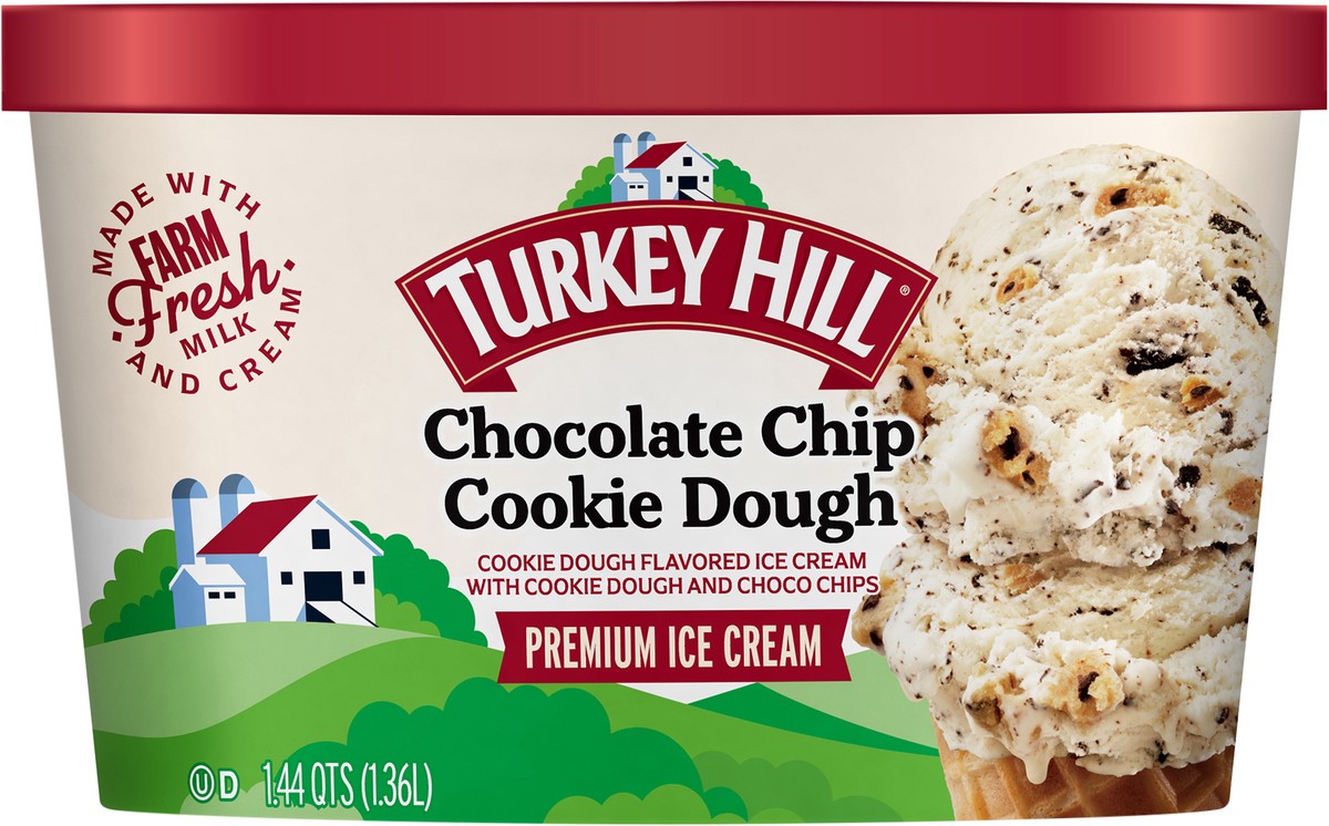 slide 4 of 6, Turkey Hill Premium Chocolate Chip Cookie Dough 1.44 qt, 1.44 qt