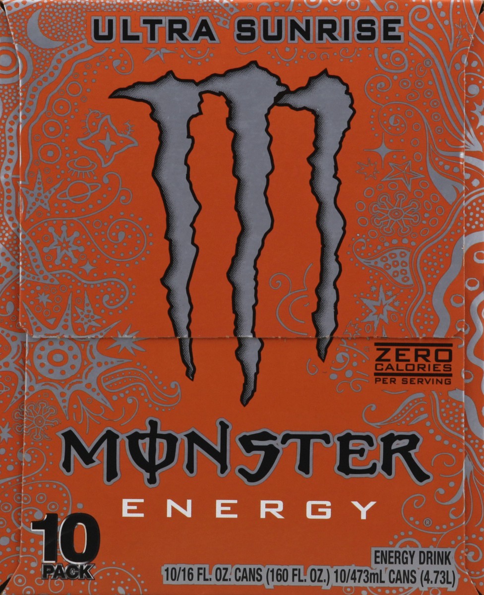 slide 6 of 6, Monster Energy, Ultra Sunrise - 10 ct; 16 fl oz, 10 ct; 16 fl oz