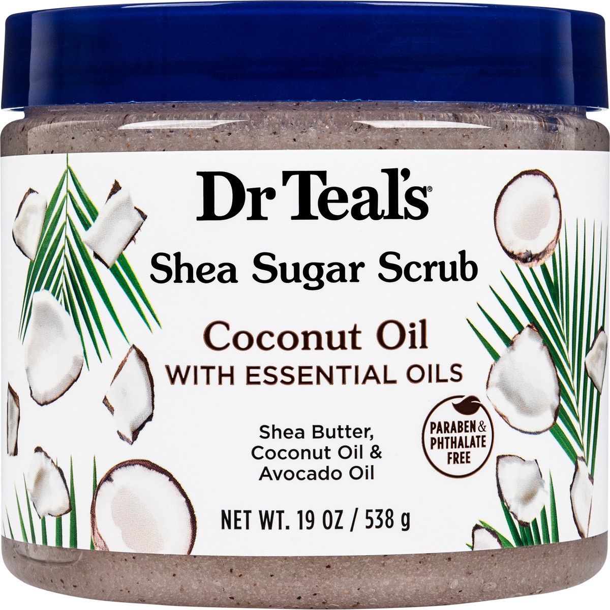 slide 3 of 8, Dr. Teal's Coconut Oil Shea Sugar Scrub 19oz, 19 oz