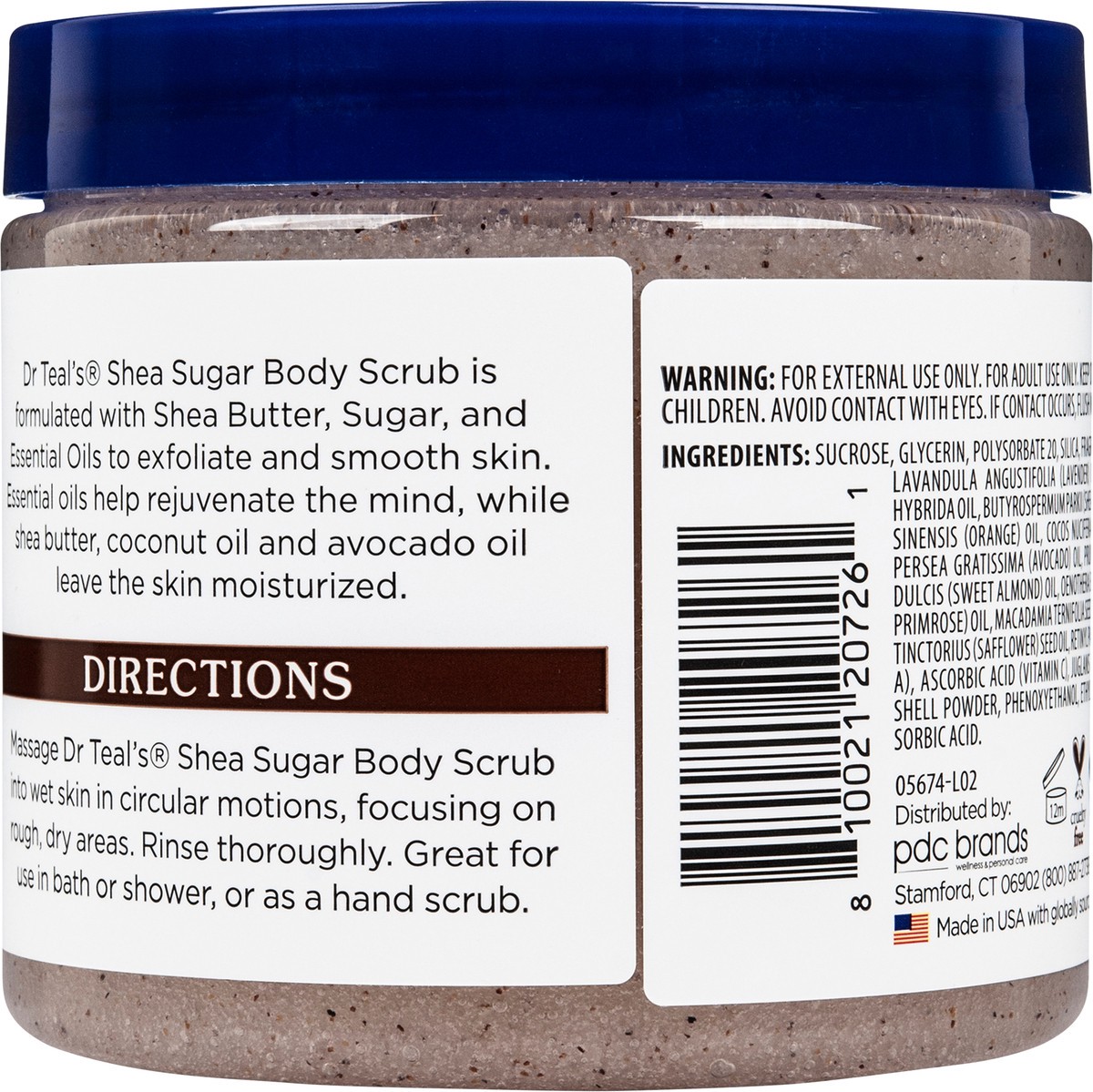 slide 8 of 8, Dr. Teal's Coconut Oil Shea Sugar Scrub 19oz, 19 oz