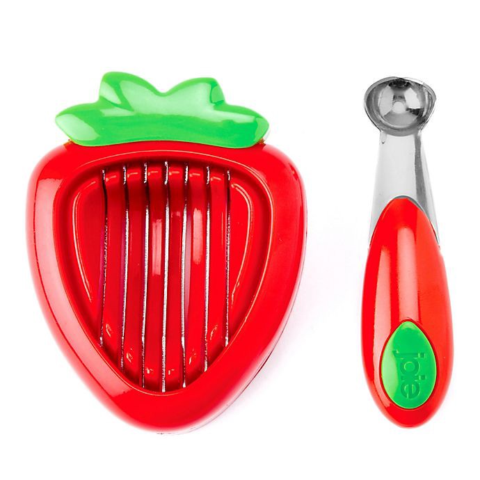 slide 3 of 4, 2-Piece Strawberry Hull & Slice Set, 2 pc