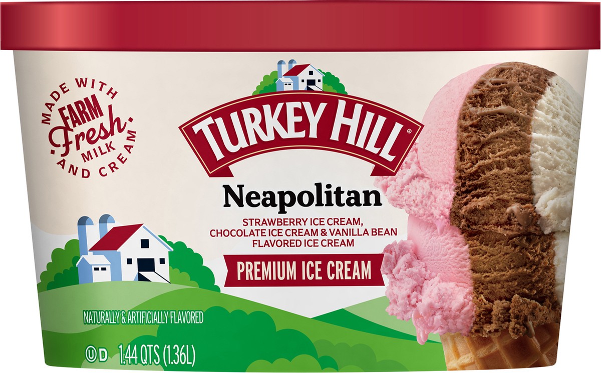 slide 2 of 2, Turkey Hill Neapolitan, 1.44 qt
